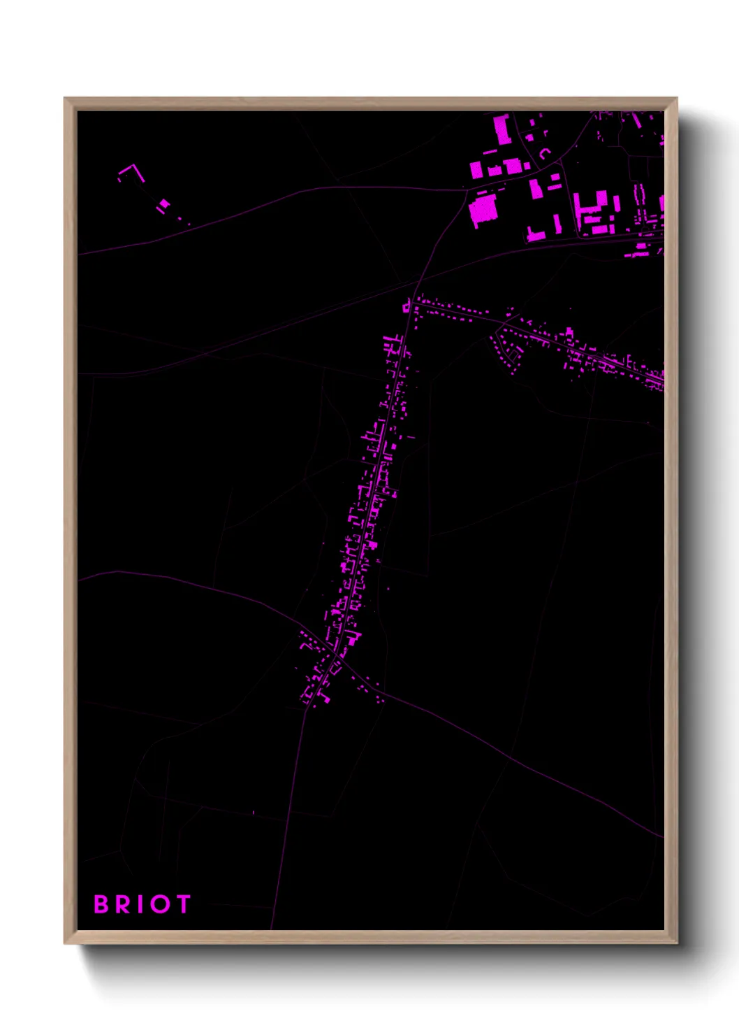 Une affiche de carte sur Briot