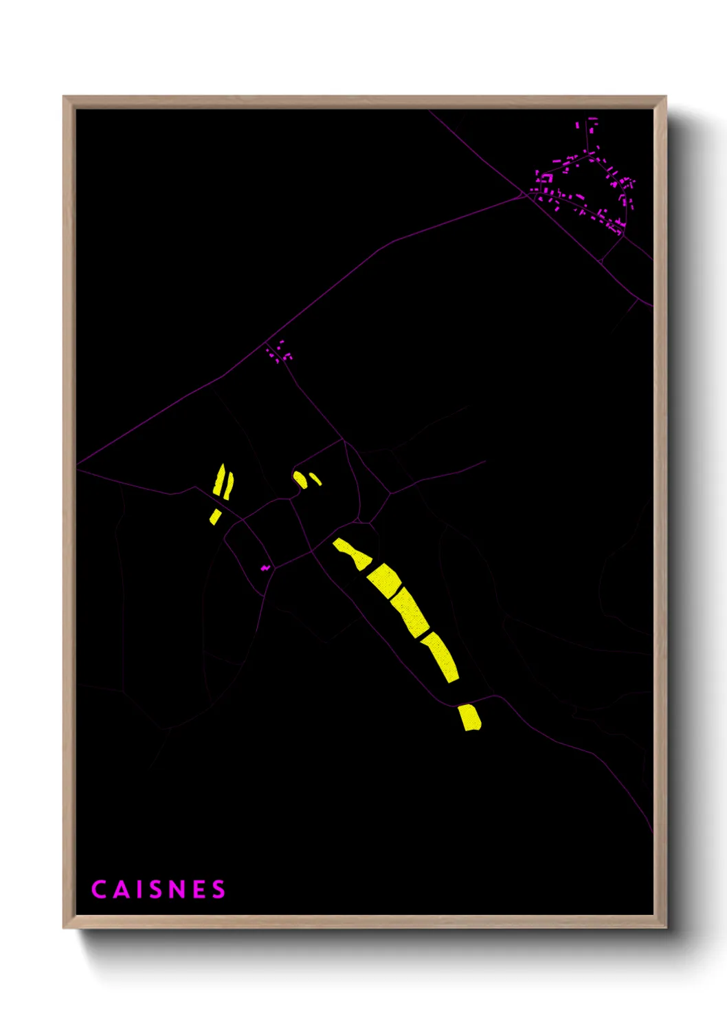 Une affiche de carte sur Caisnes