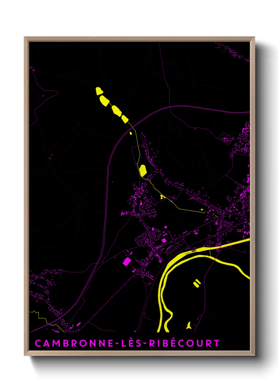 Une affiche de carte sur Cambronne-lès-Ribécourt