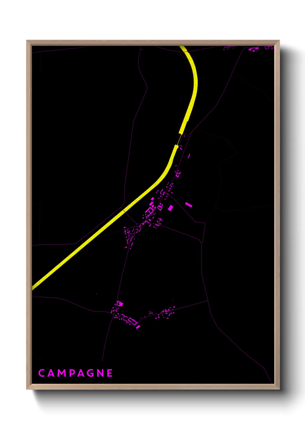 Une affiche de carte sur Campagne
