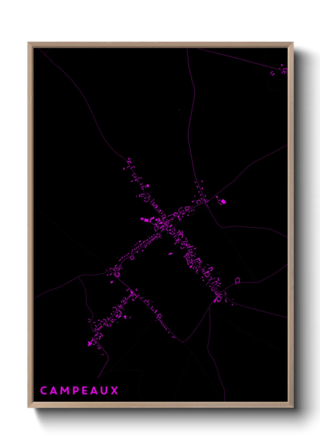 Une affiche de carte sur Campeaux