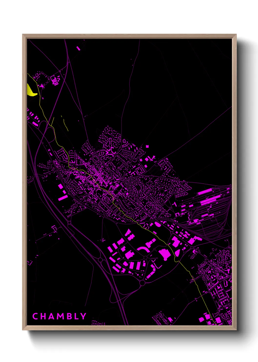 Une affiche de carte sur Chambly