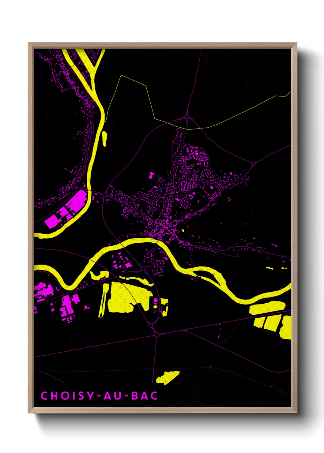 Une affiche de carte sur Choisy-au-Bac