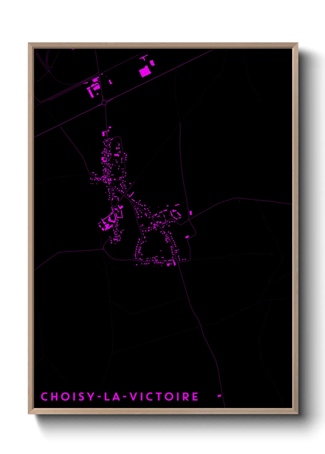 Une affiche de carte sur Choisy-la-Victoire