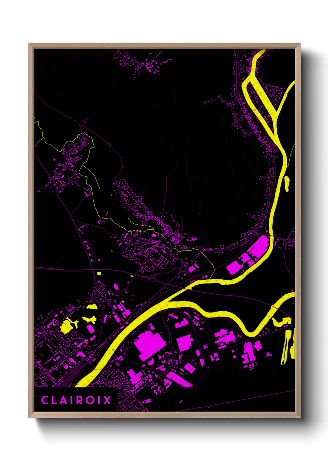 Une affiche de carte sur Clairoix