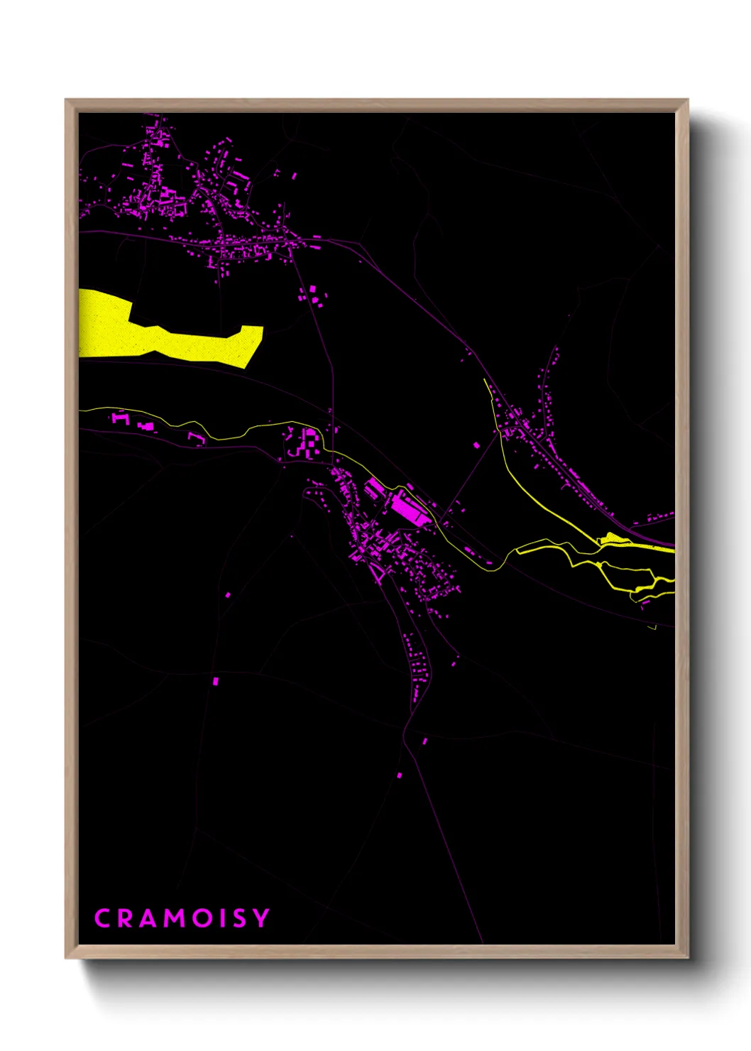 Une affiche de carte sur Cramoisy