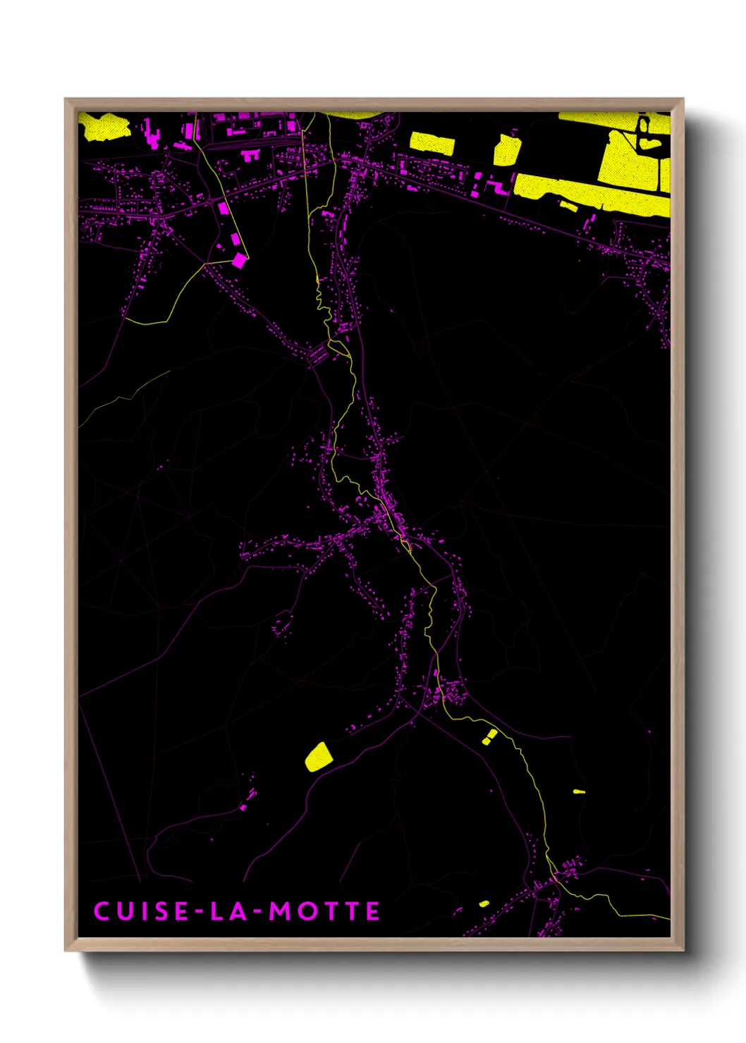 Une affiche de carte sur Cuise-la-Motte