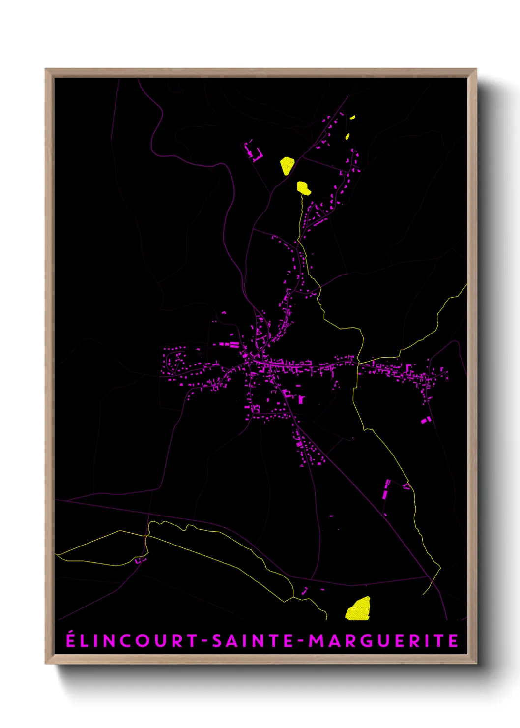 Une affiche de carte sur Élincourt-Sainte-Marguerite