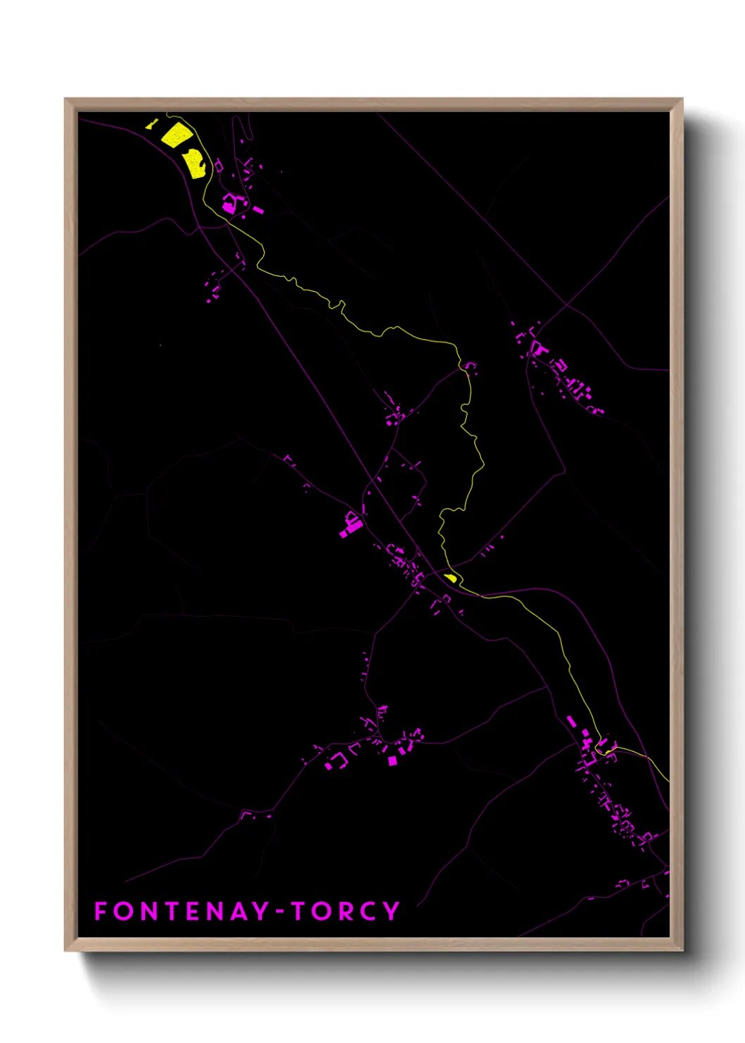 Une affiche de carte sur Fontenay-Torcy