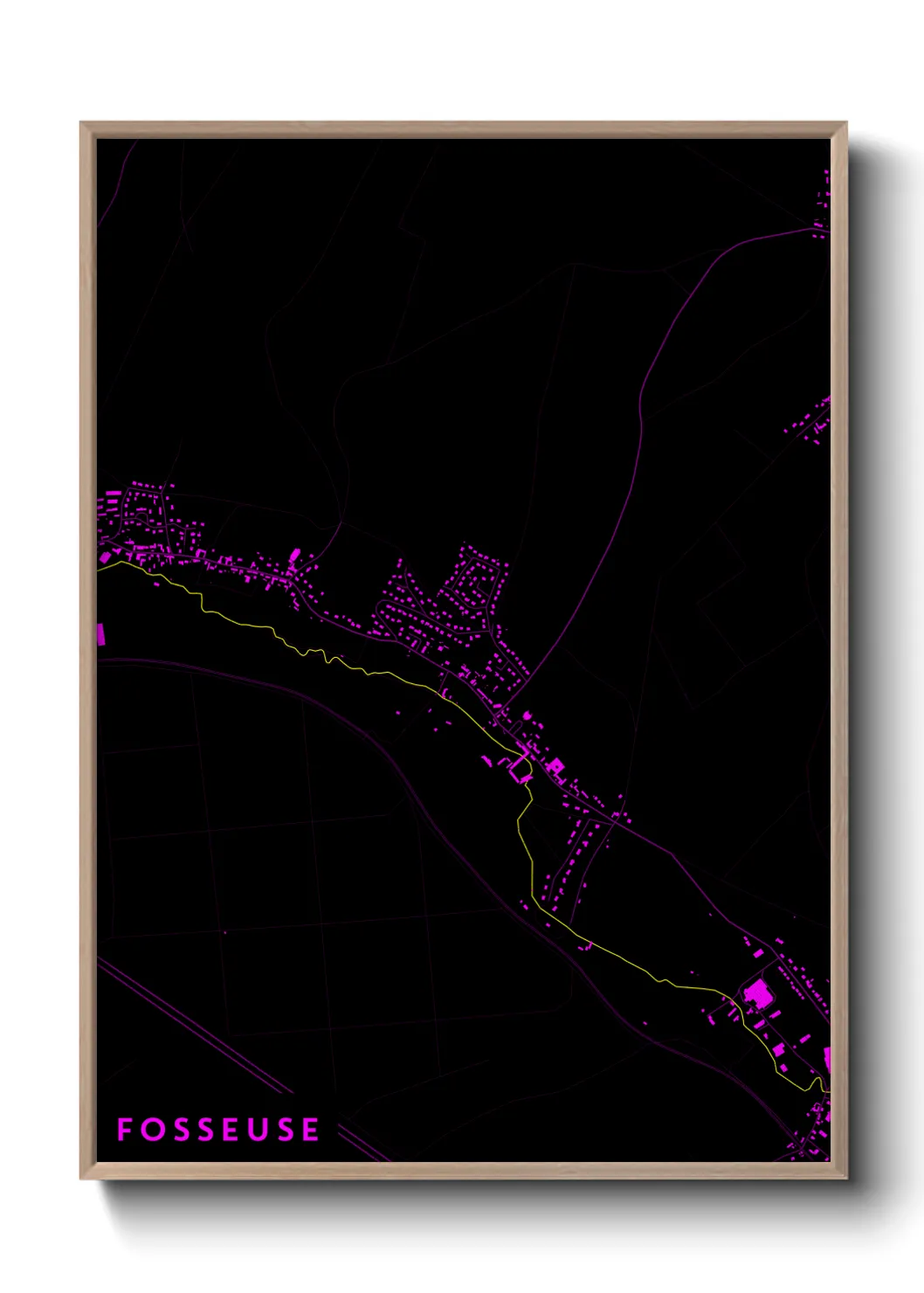 Une affiche de carte sur Fosseuse