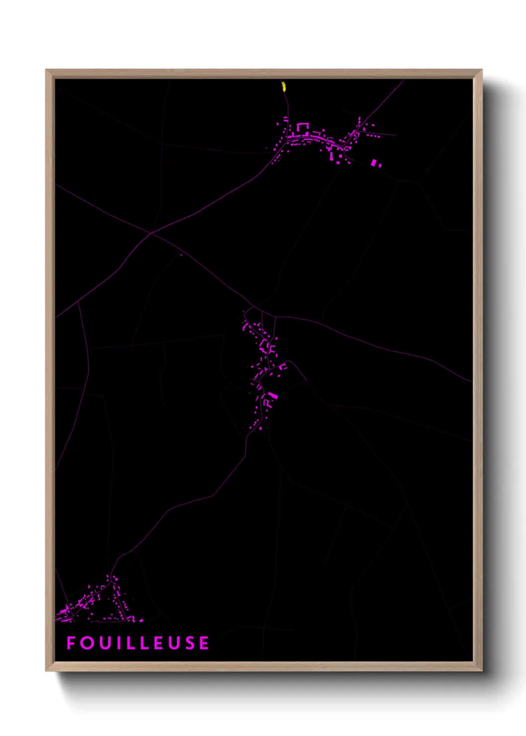 Une affiche de carte sur Fouilleuse