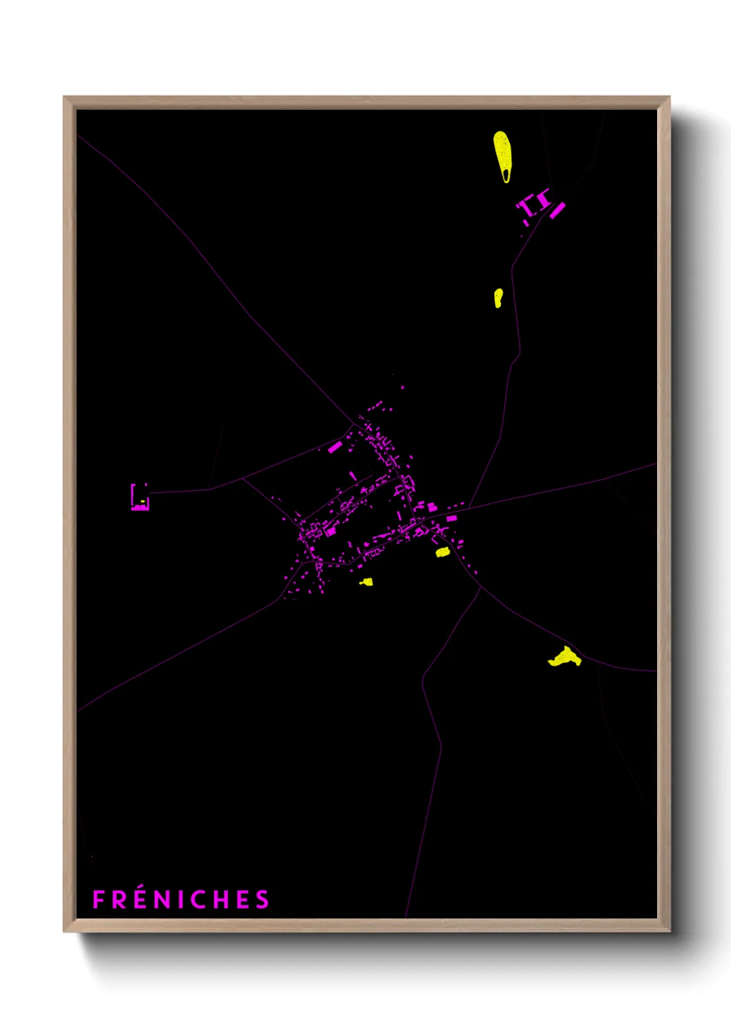 Une affiche de carte sur Fréniches