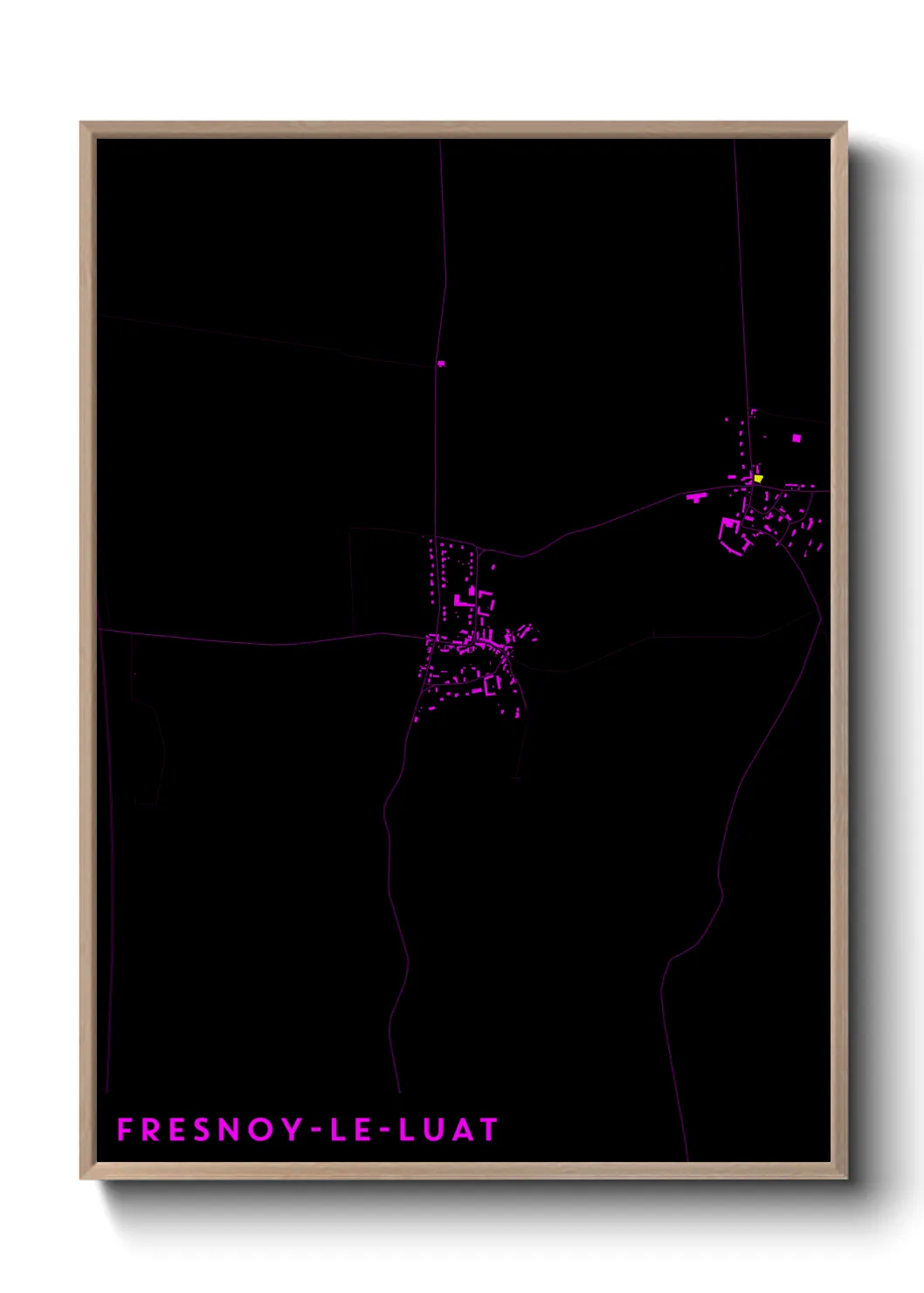 Une affiche de carte sur Fresnoy-le-Luat