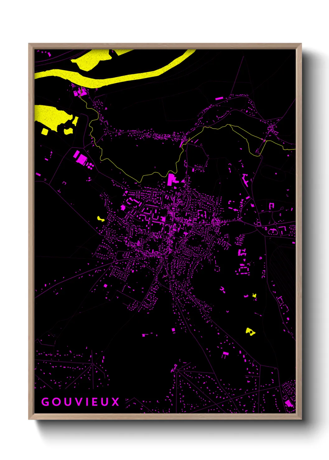 Une affiche de carte sur Gouvieux