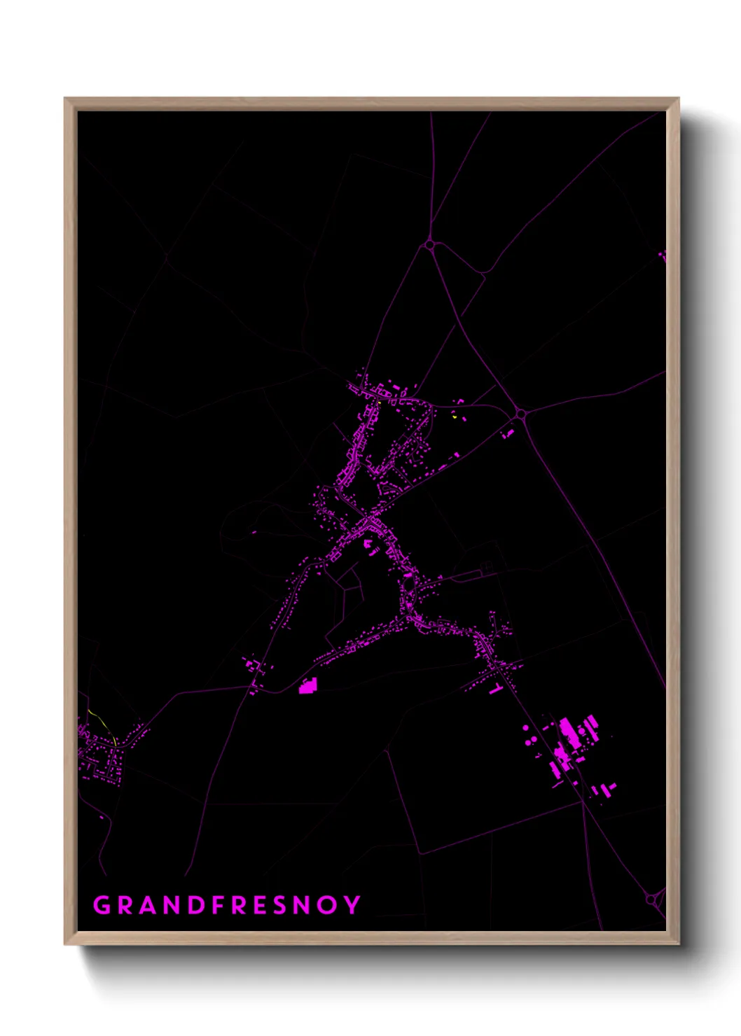 Une affiche de carte sur Grandfresnoy