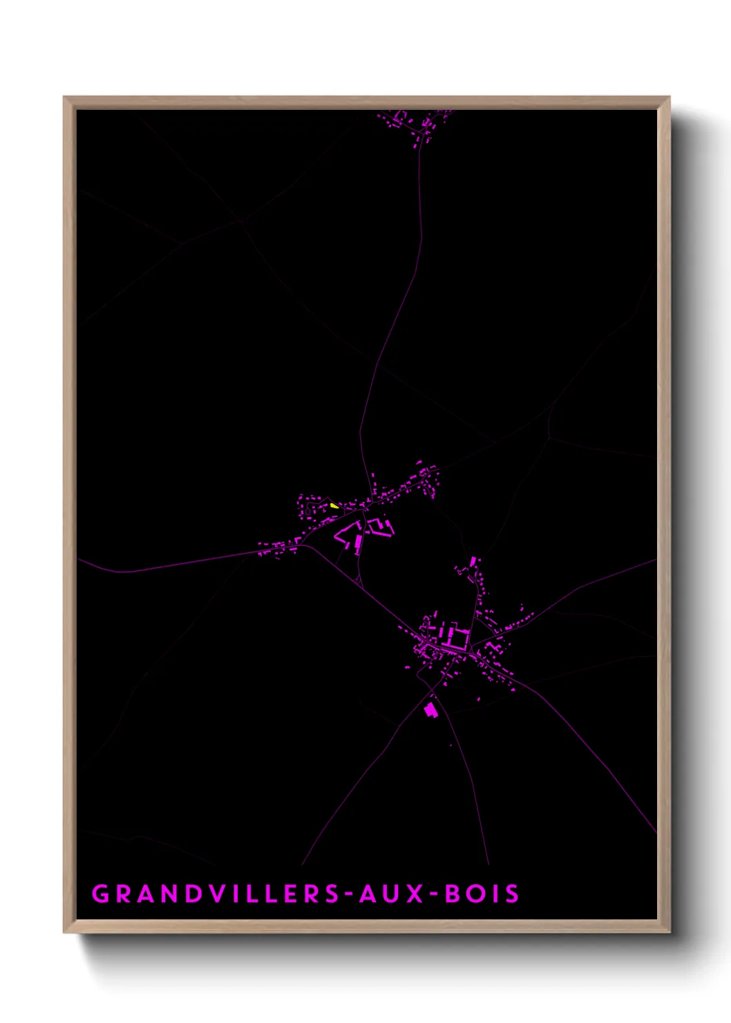 Une affiche de carte sur Grandvillers-aux-Bois
