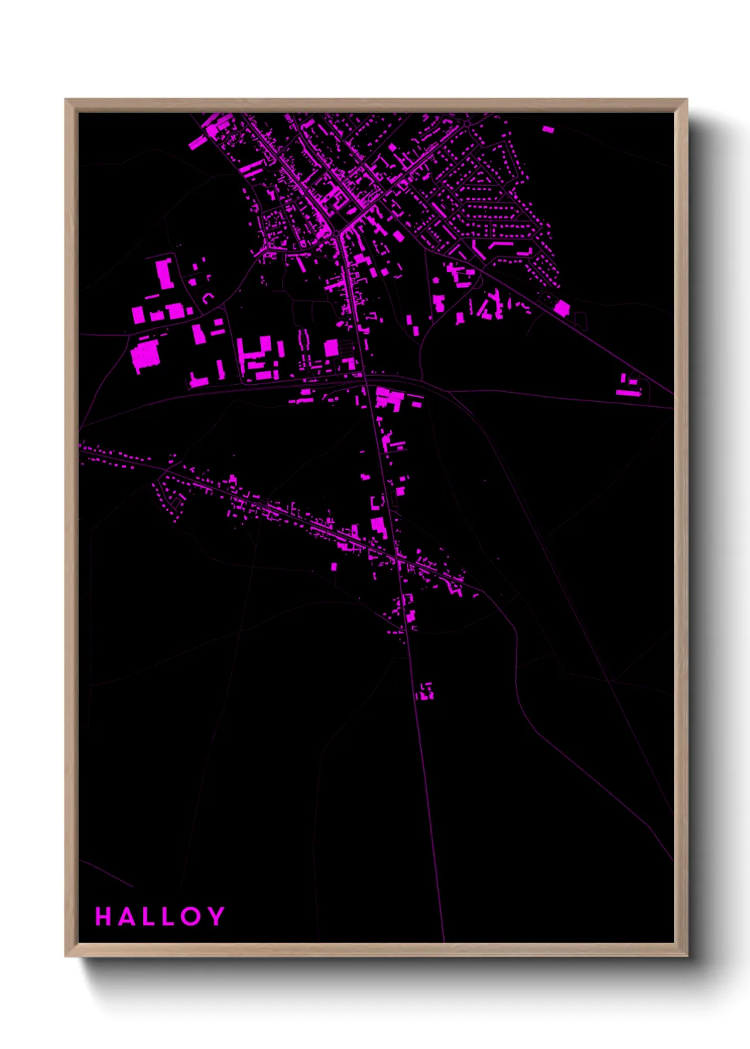 Une affiche de carte sur Halloy