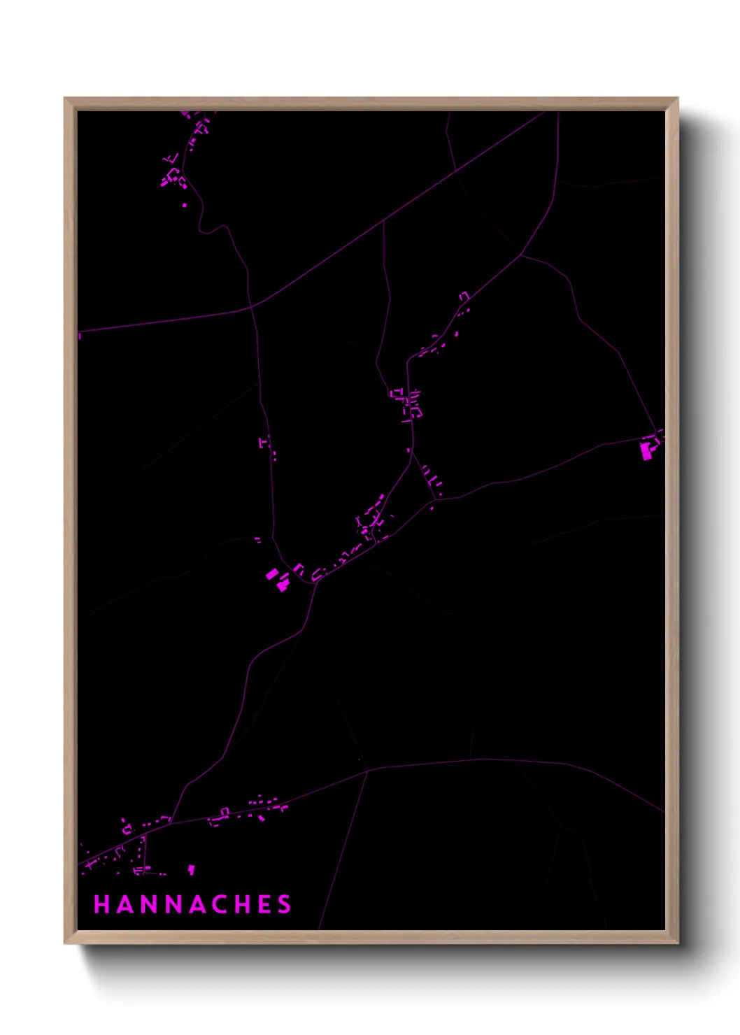 Une affiche de carte sur Hannaches