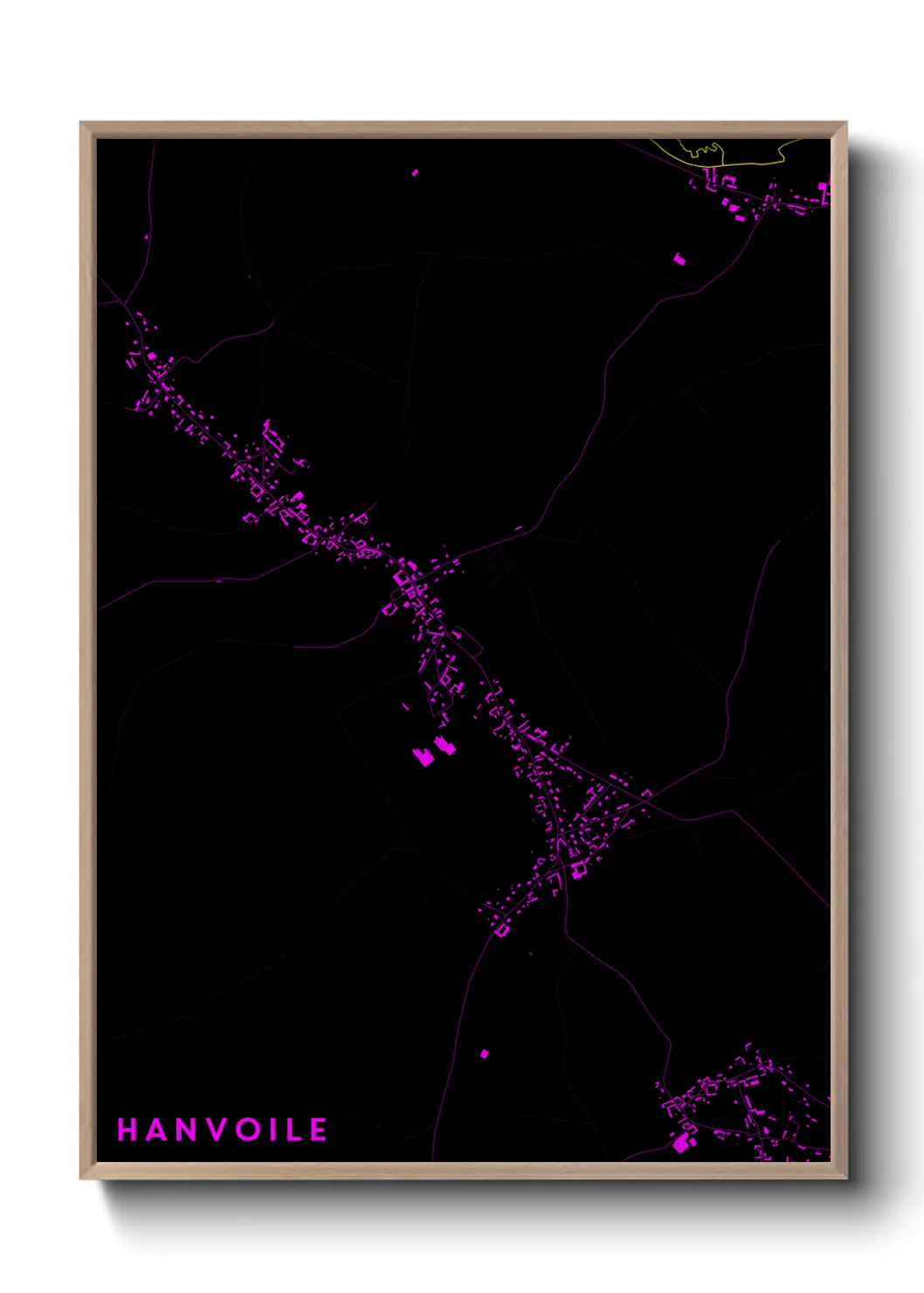Une affiche de carte sur Hanvoile