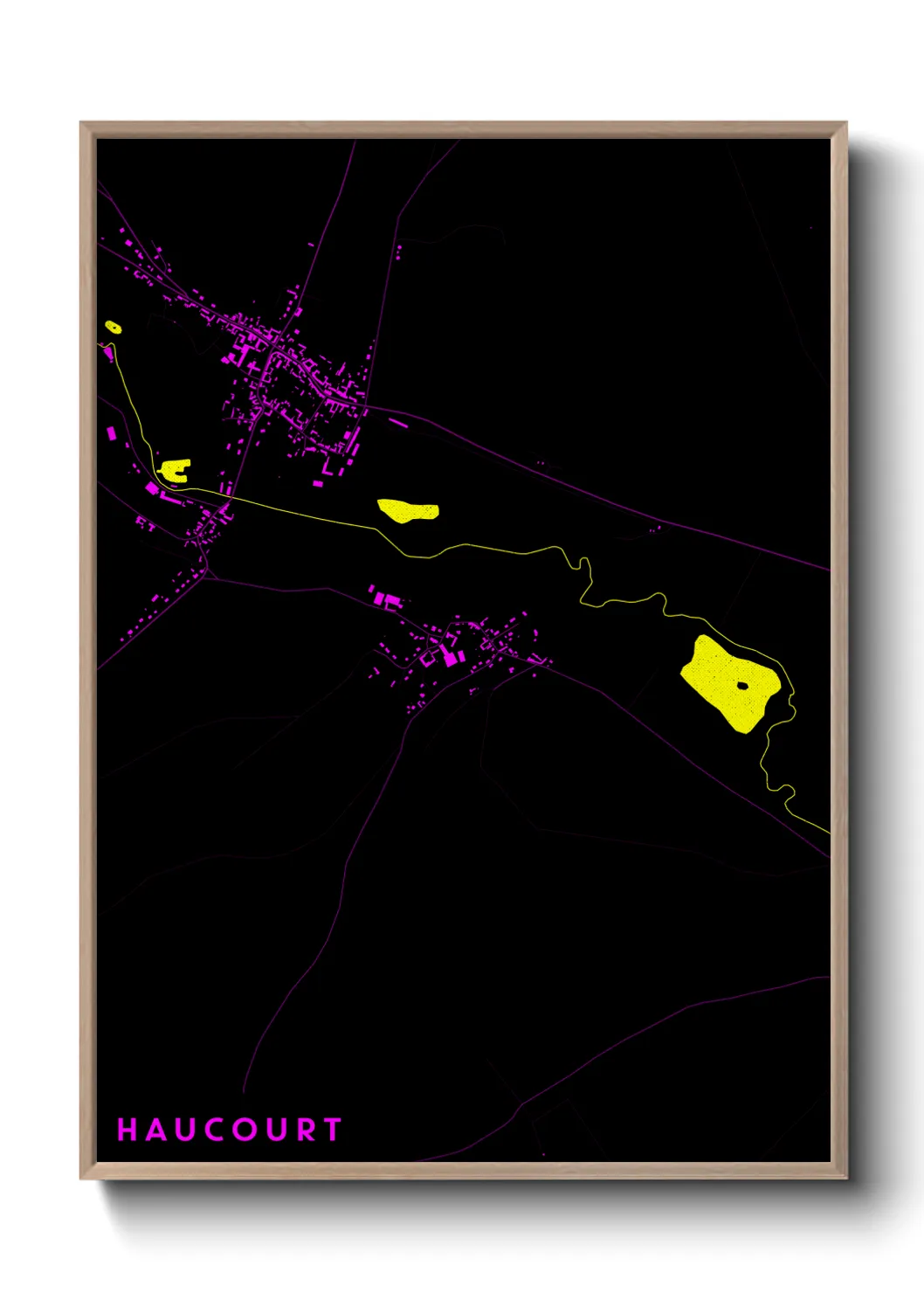 Une affiche de carte sur Haucourt