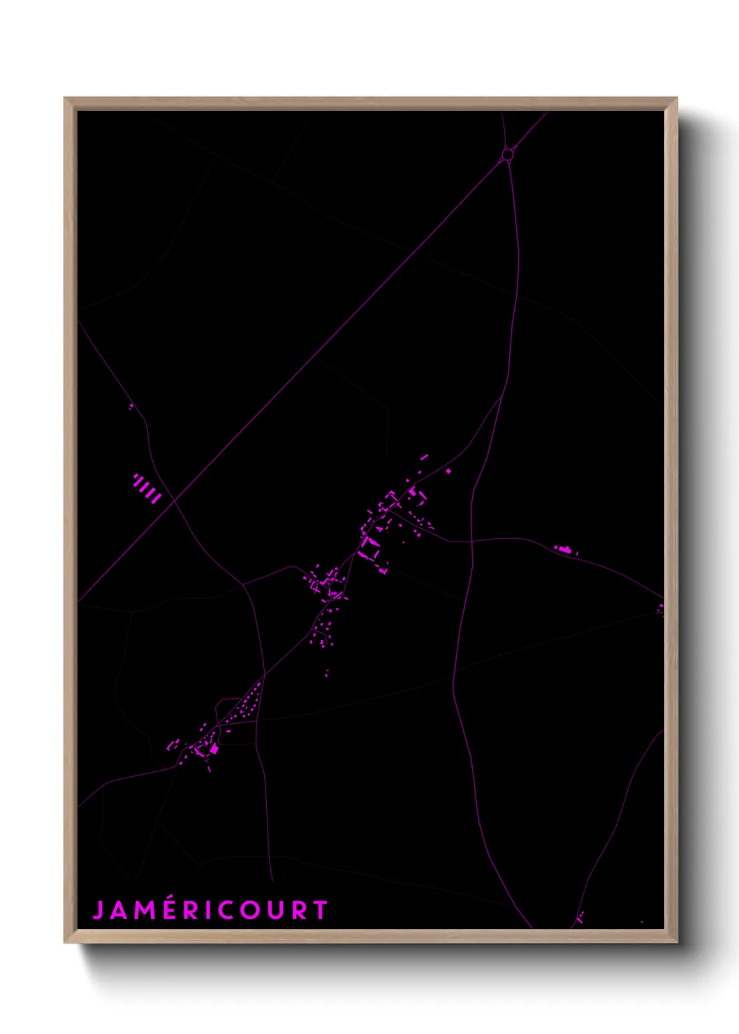 Une affiche de carte sur Jaméricourt