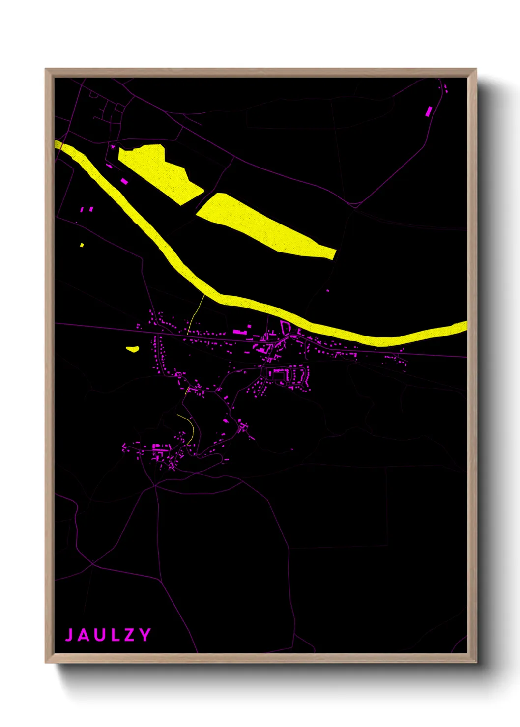 Une affiche de carte sur Jaulzy