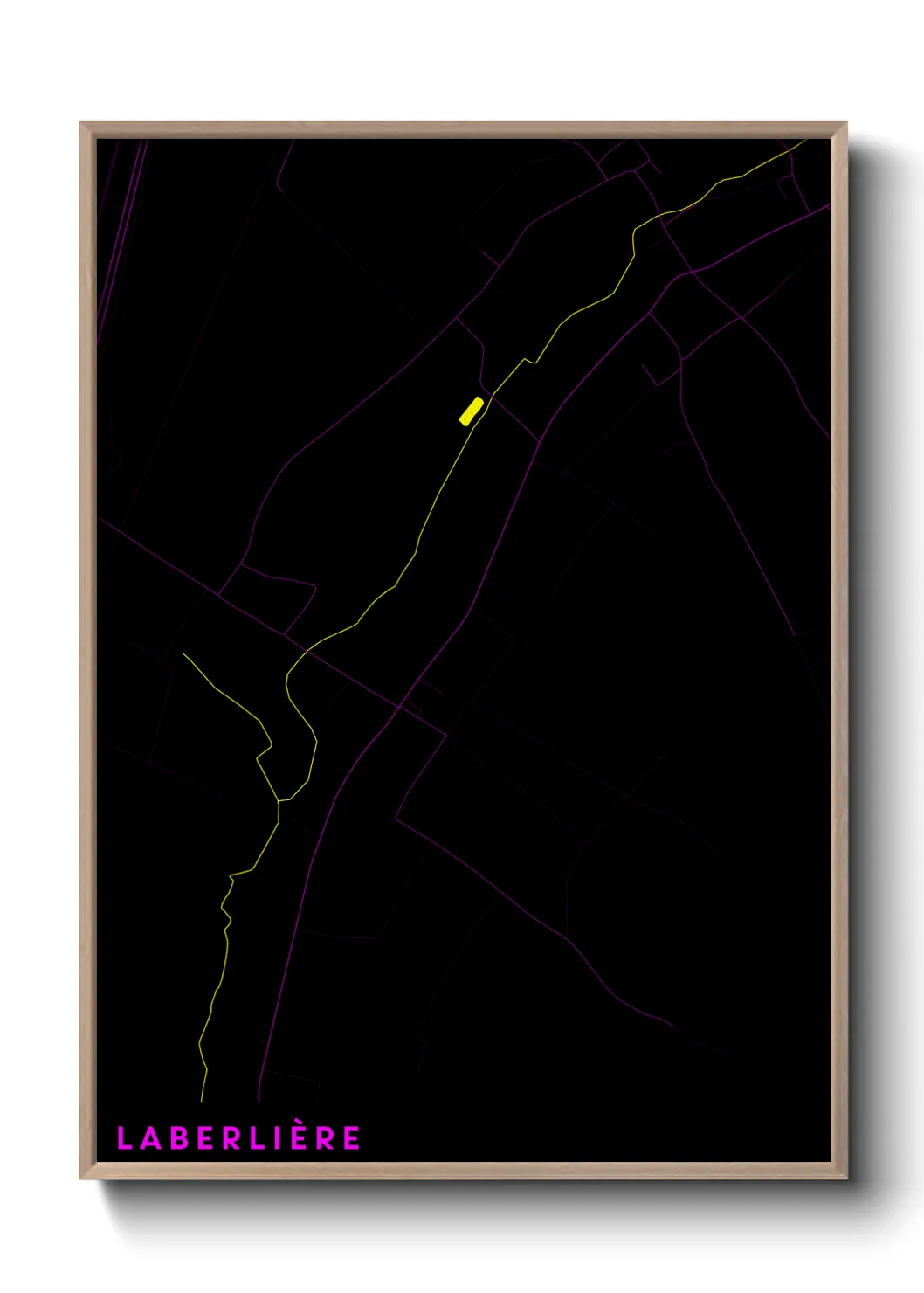 Une affiche de carte sur Laberlière