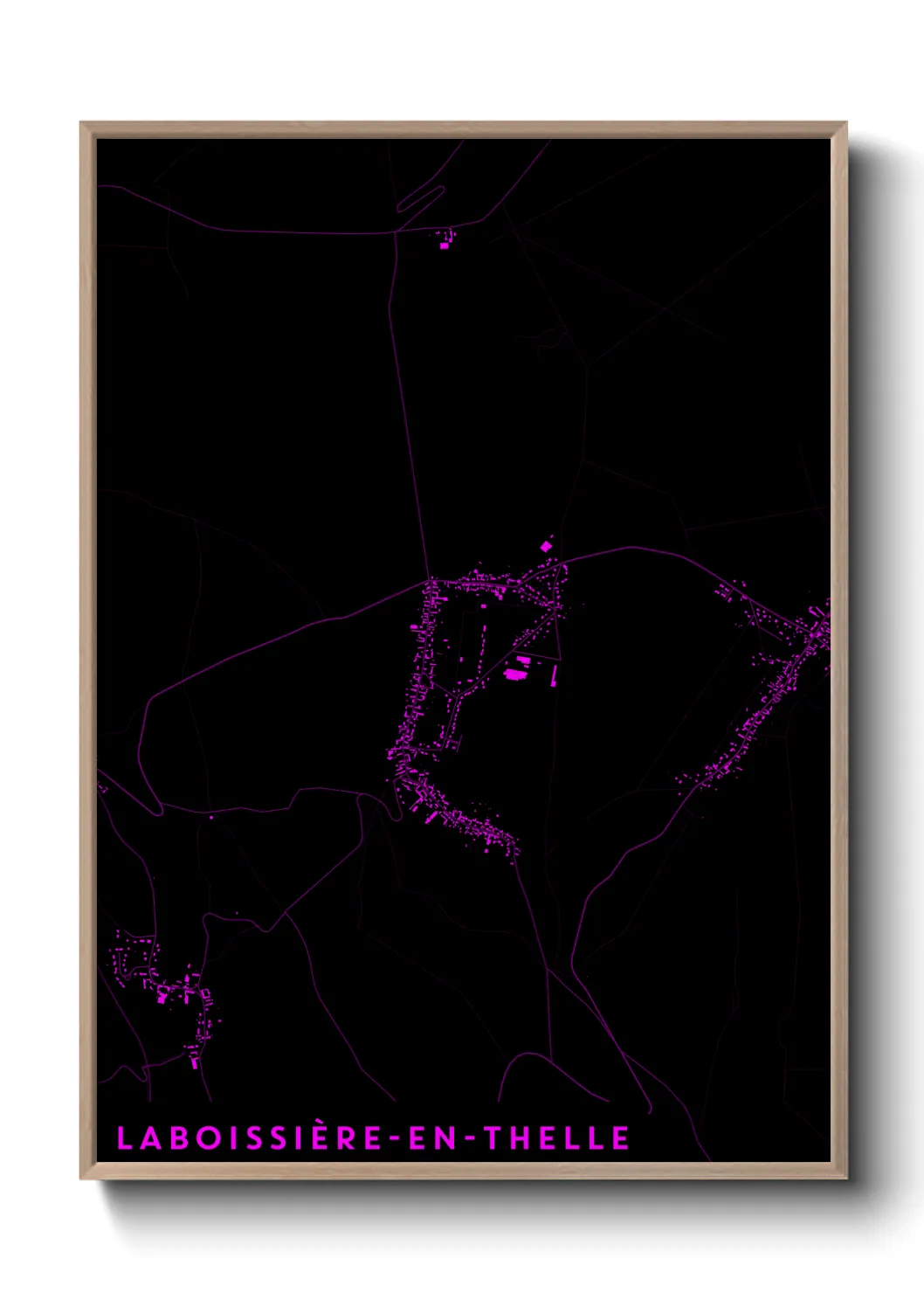Une affiche de carte sur Laboissière-en-Thelle