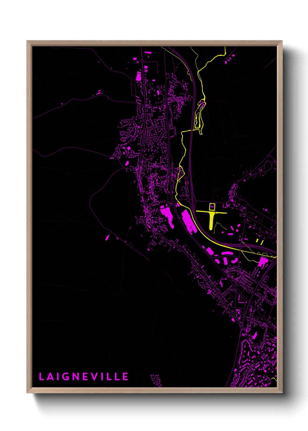 Une affiche de carte sur Laigneville