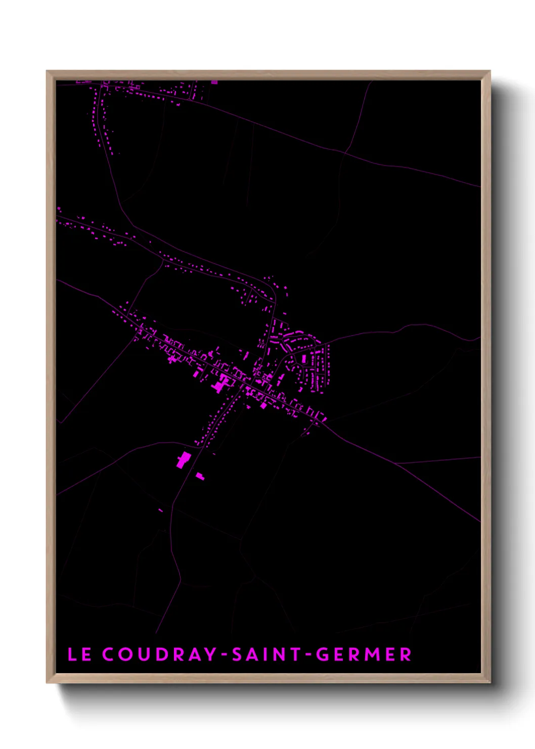 Une affiche de carte sur Le Coudray-Saint-Germer