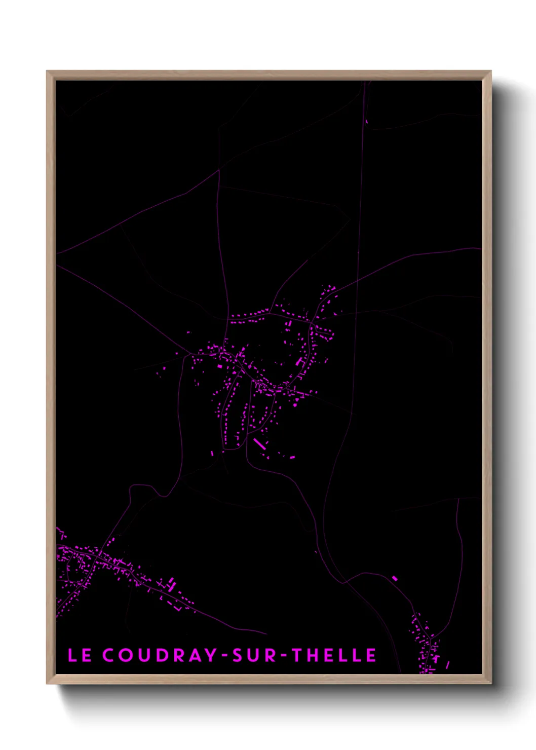 Une affiche de carte sur Le Coudray-sur-Thelle
