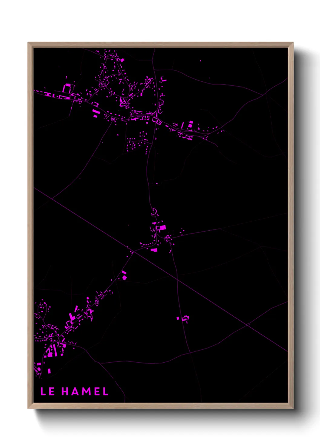 Une affiche de carte sur Le Hamel