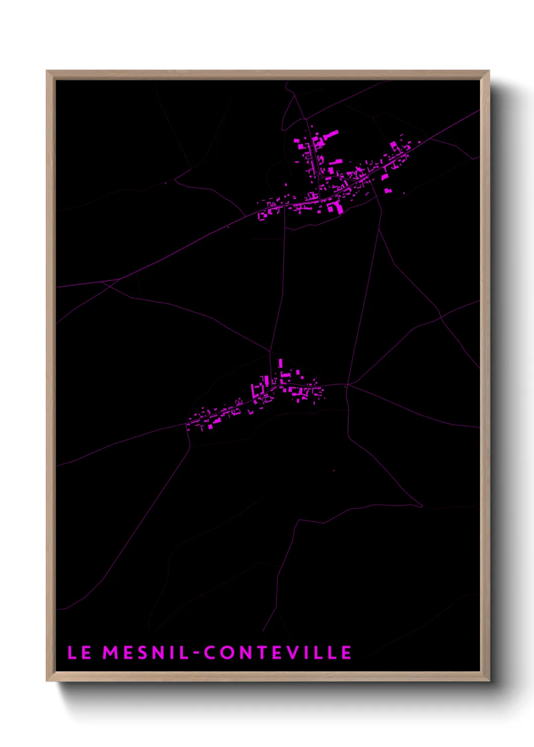 Une affiche de carte sur Le Mesnil-Conteville
