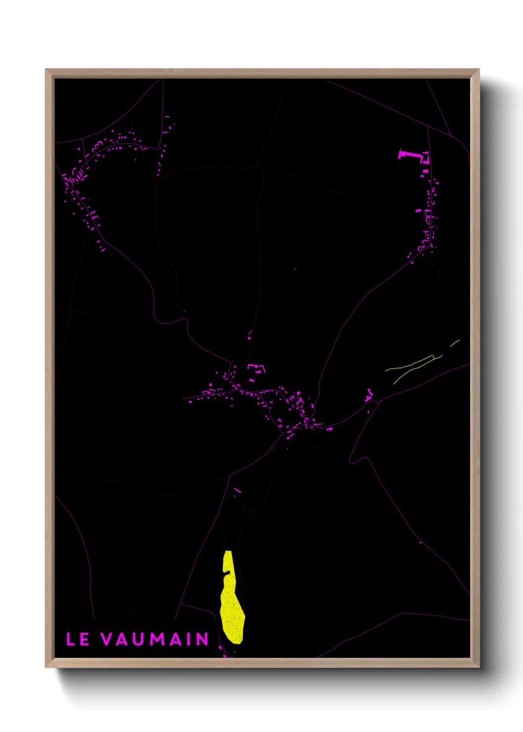 Une affiche de carte sur Le Vaumain