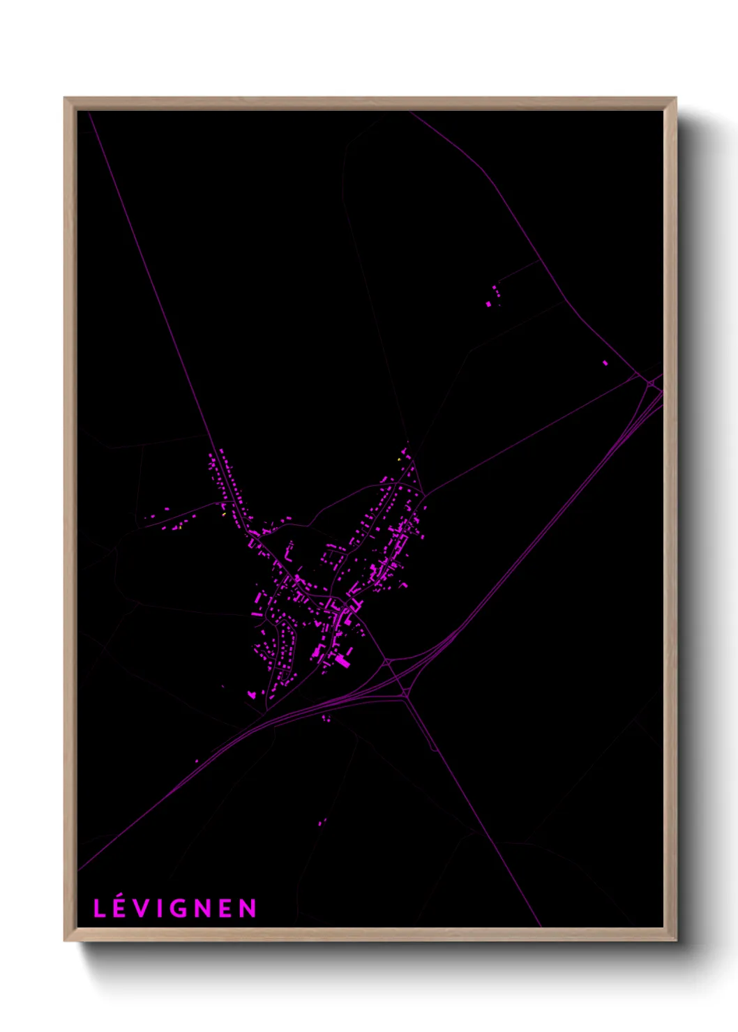 Une affiche de carte sur Lévignen