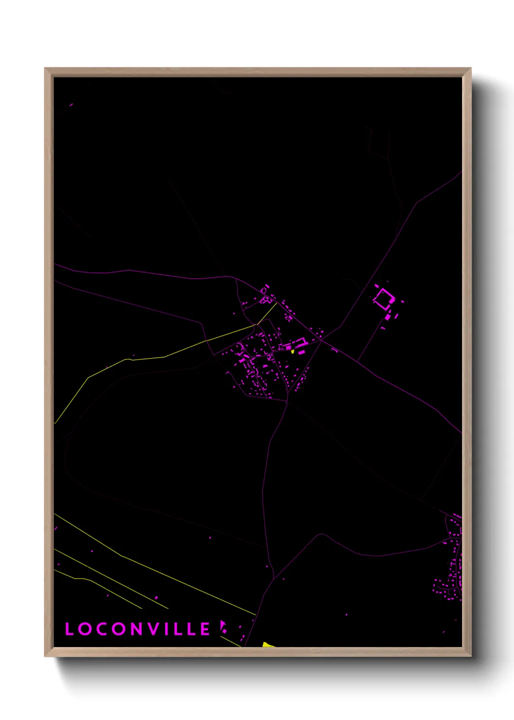 Une affiche de carte sur Loconville