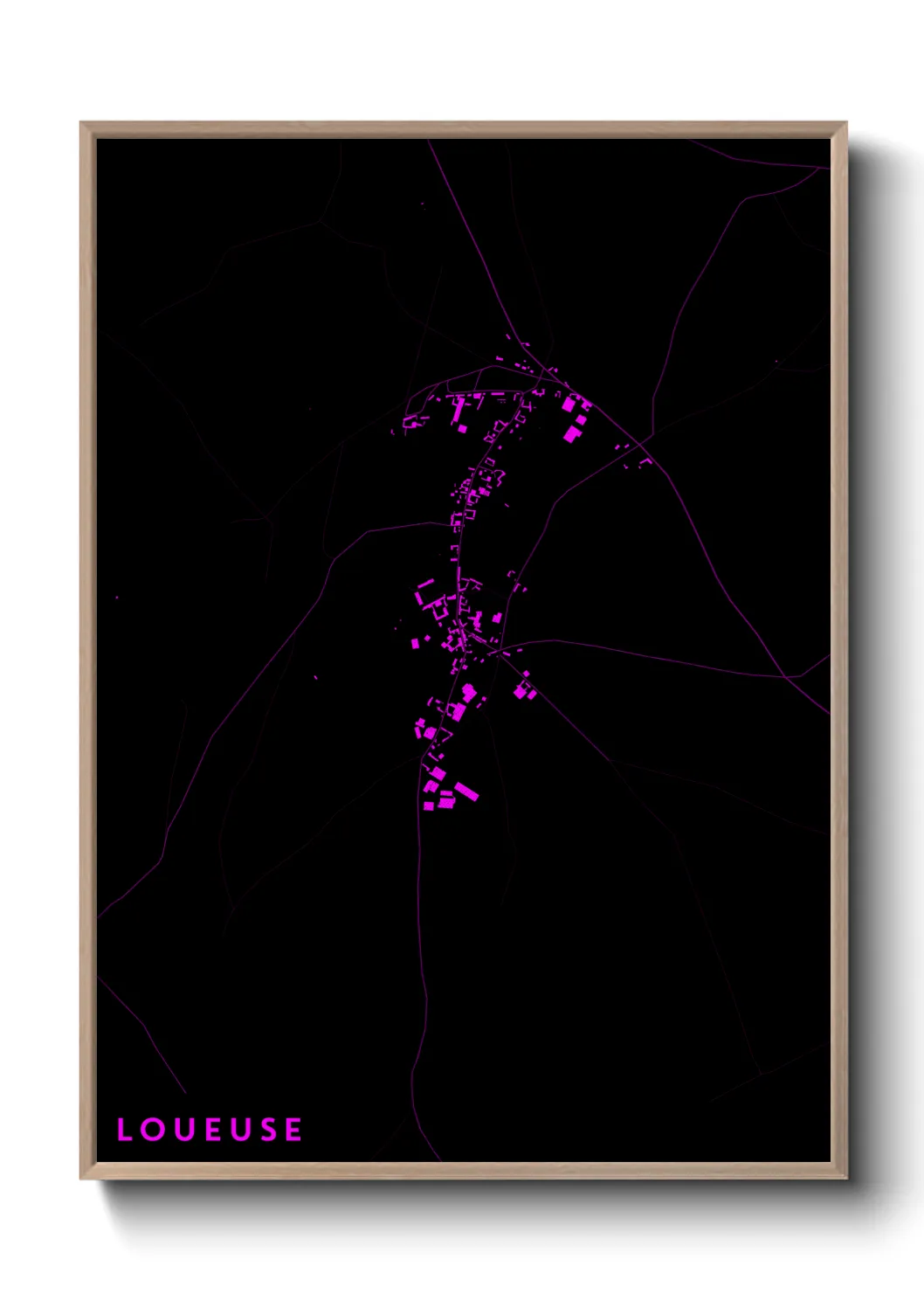 Une affiche de carte sur Loueuse