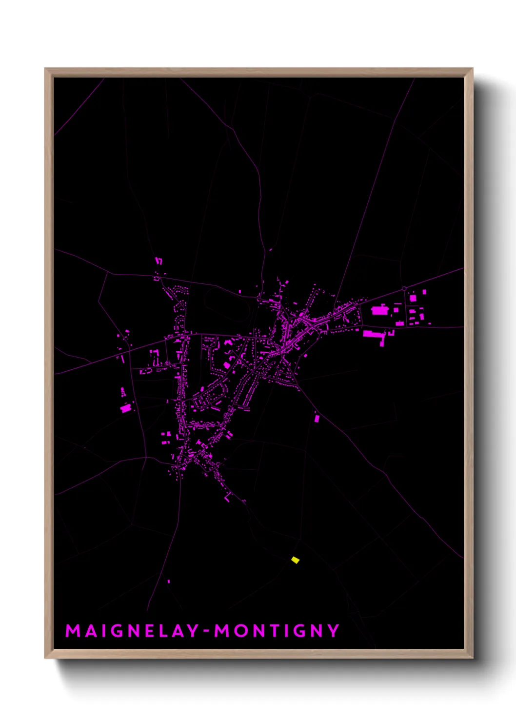 Une affiche de carte sur Maignelay-Montigny