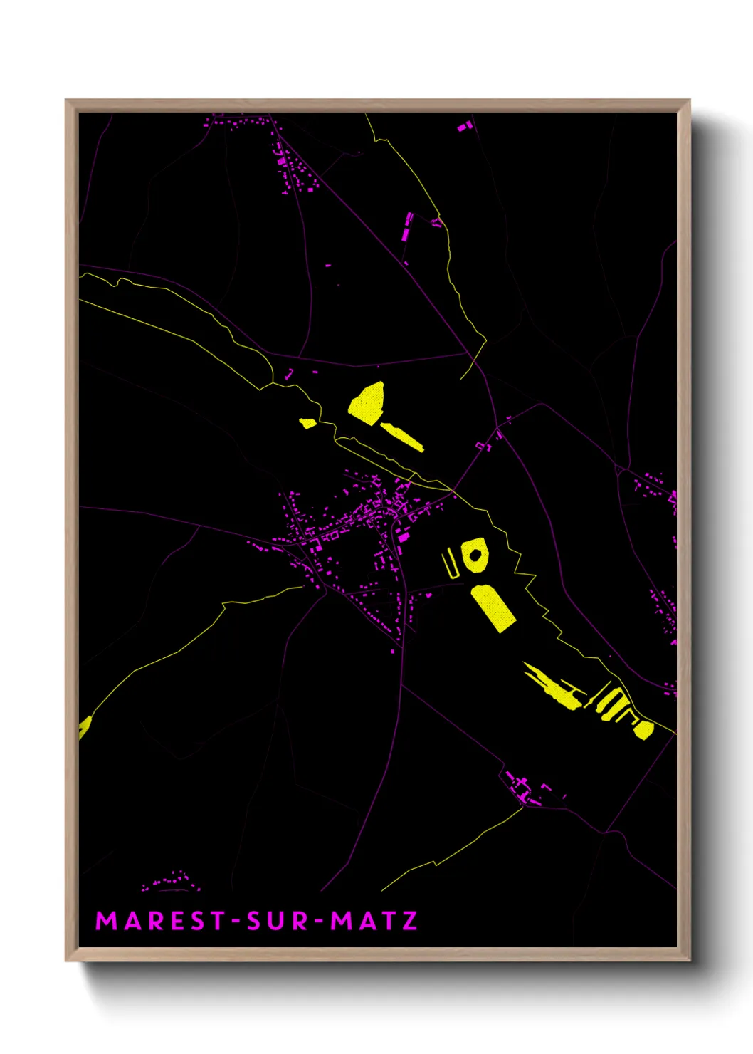 Une affiche de carte sur Marest-sur-Matz