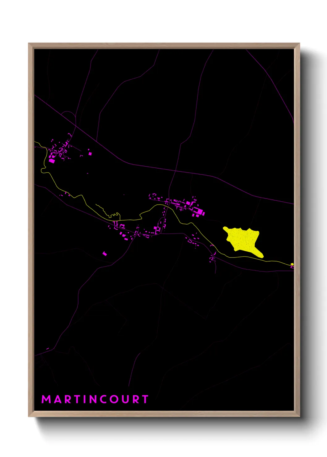 Une affiche de carte sur Martincourt