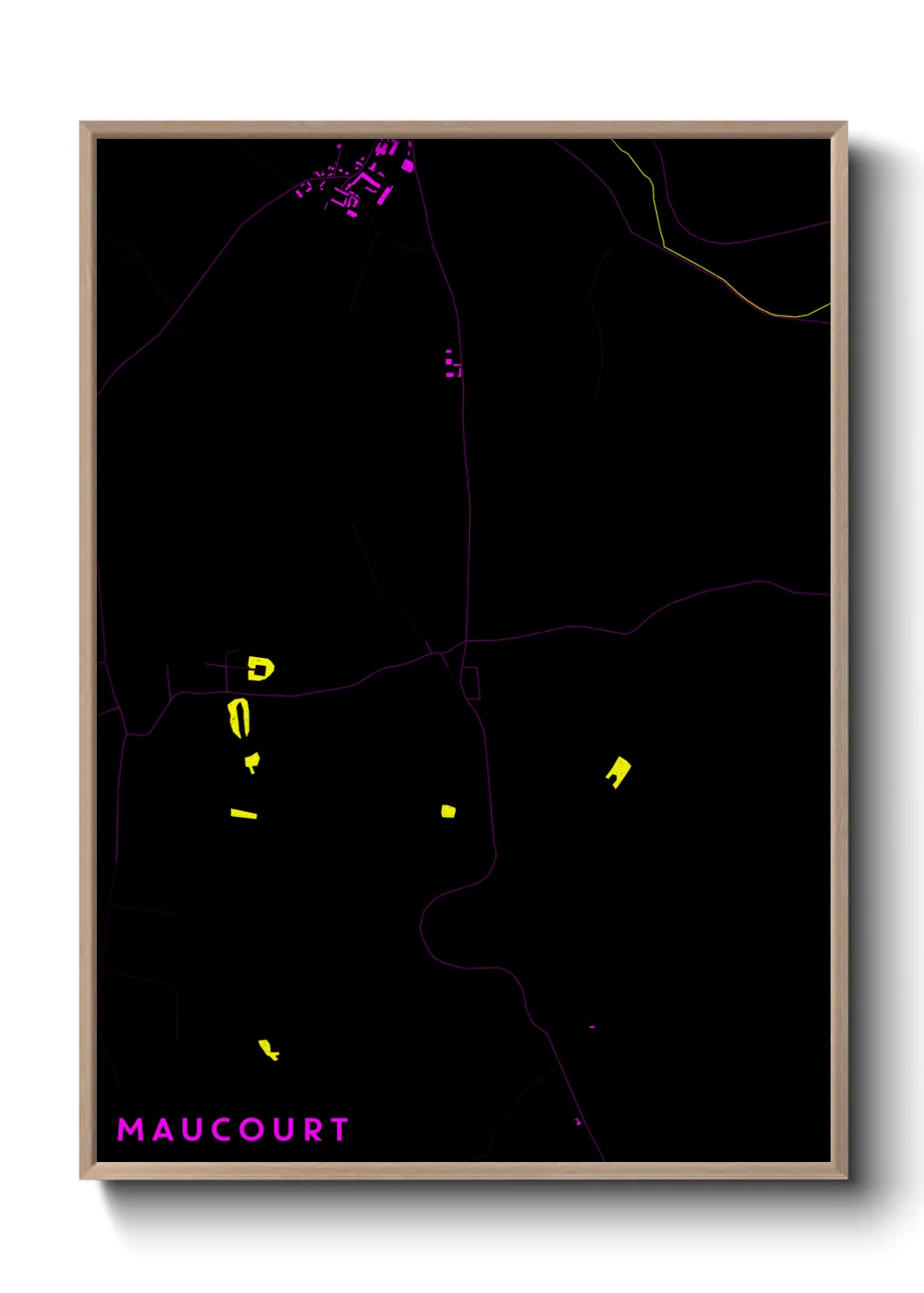 Une affiche de carte sur Maucourt