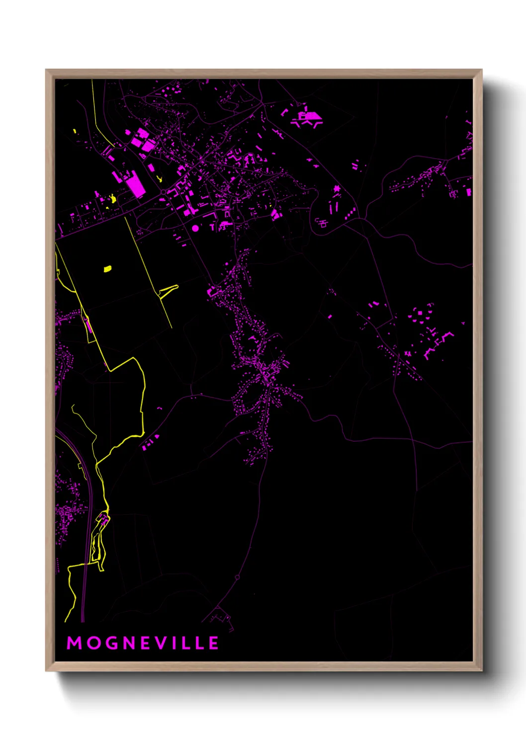 Une affiche de carte sur Mogneville