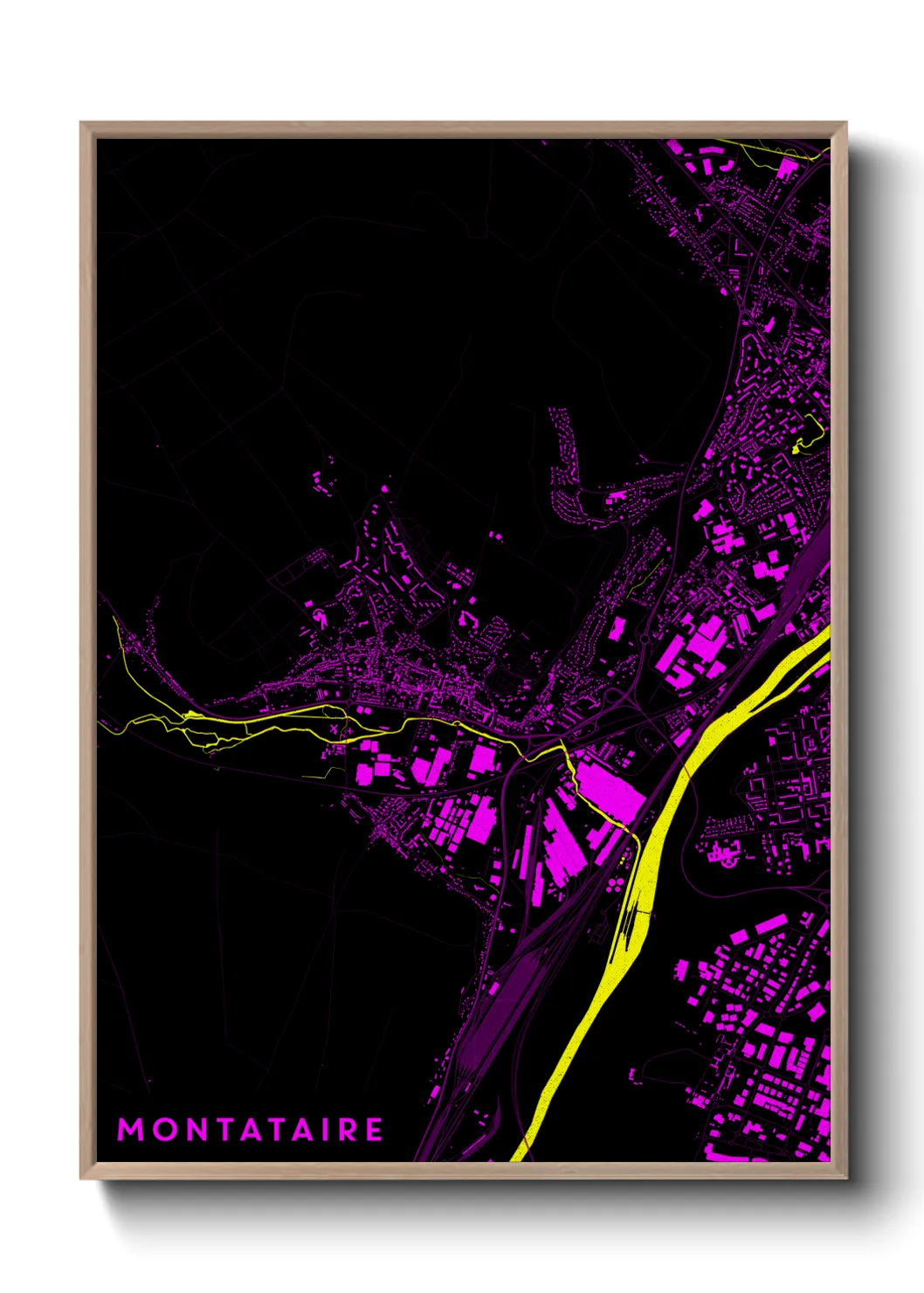 Une affiche de carte sur Montataire