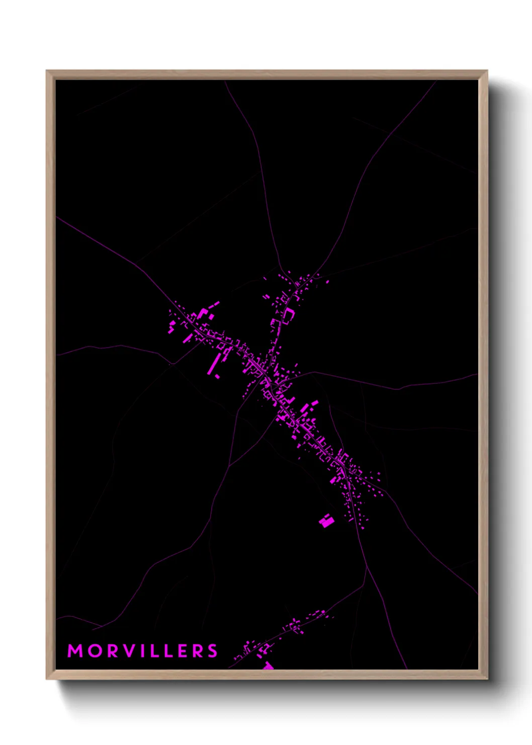 Une affiche de carte sur Morvillers