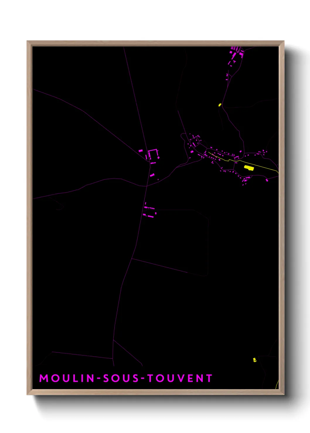 Une affiche de carte sur Moulin-sous-Touvent