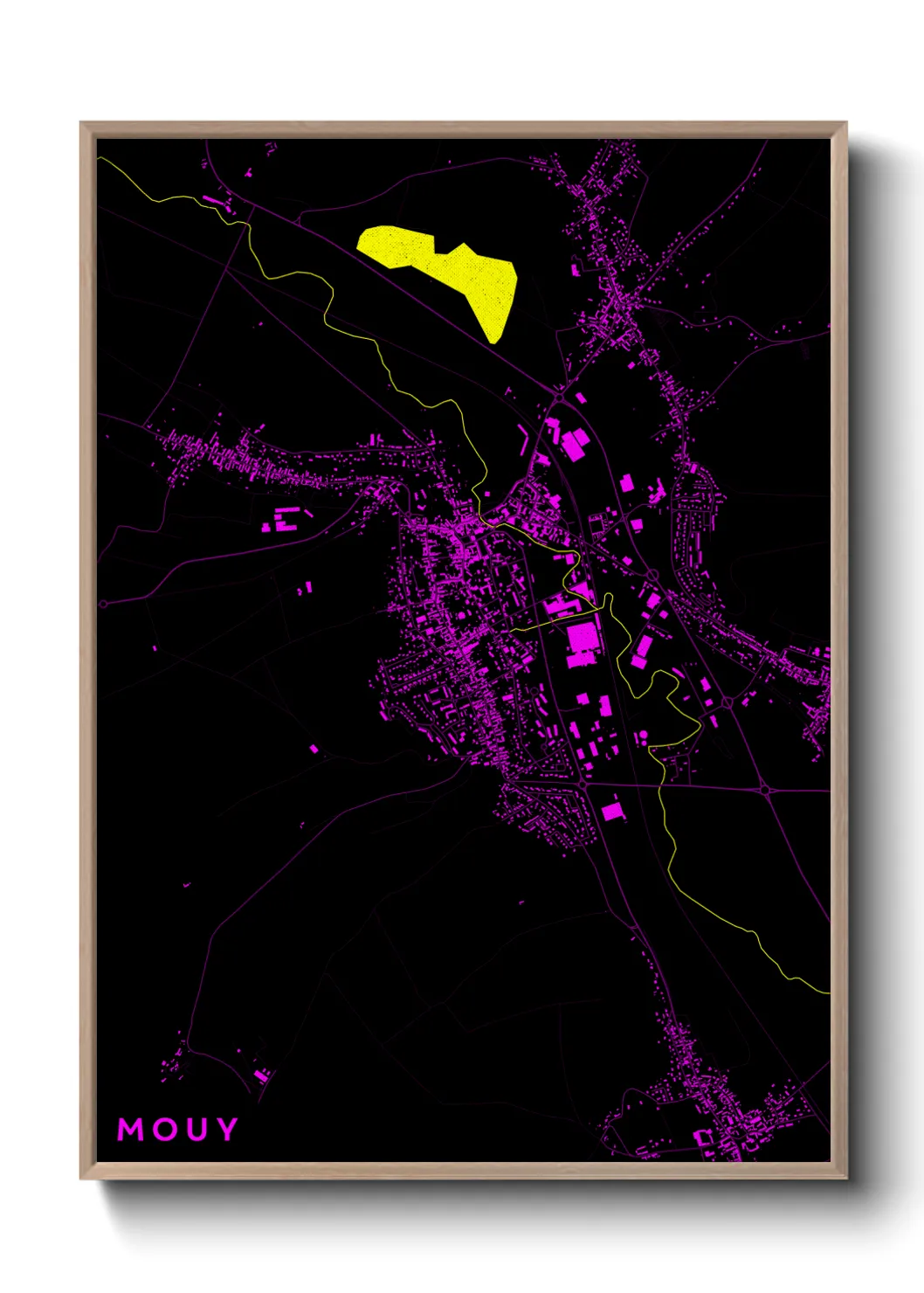Une affiche de carte sur Mouy