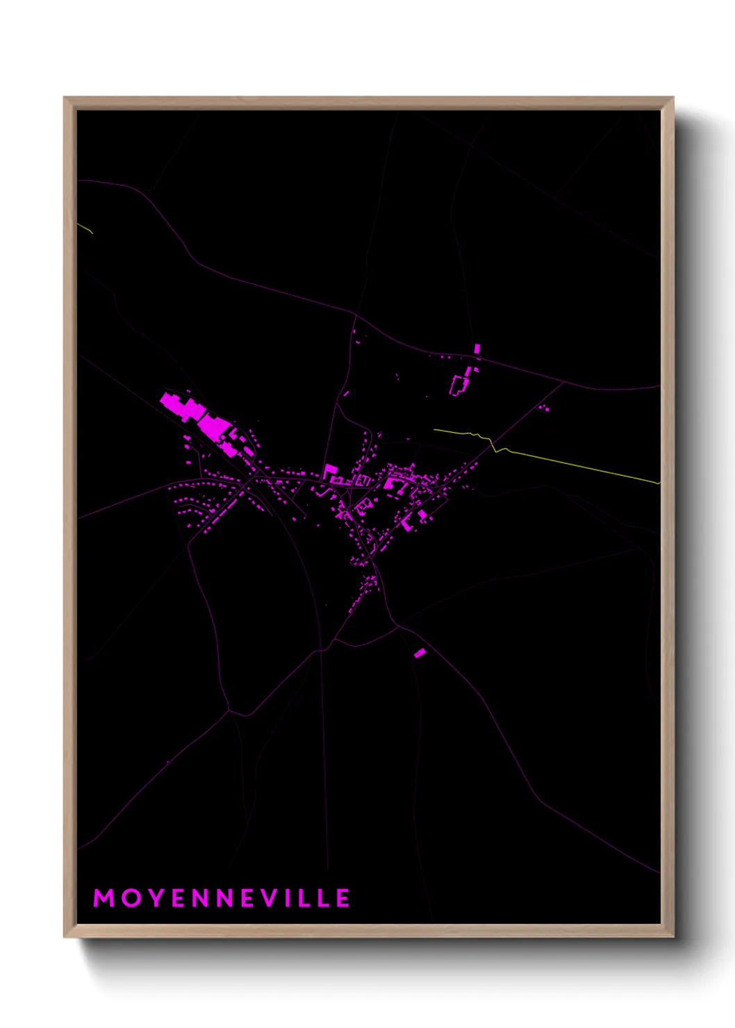 Une affiche de carte sur Moyenneville