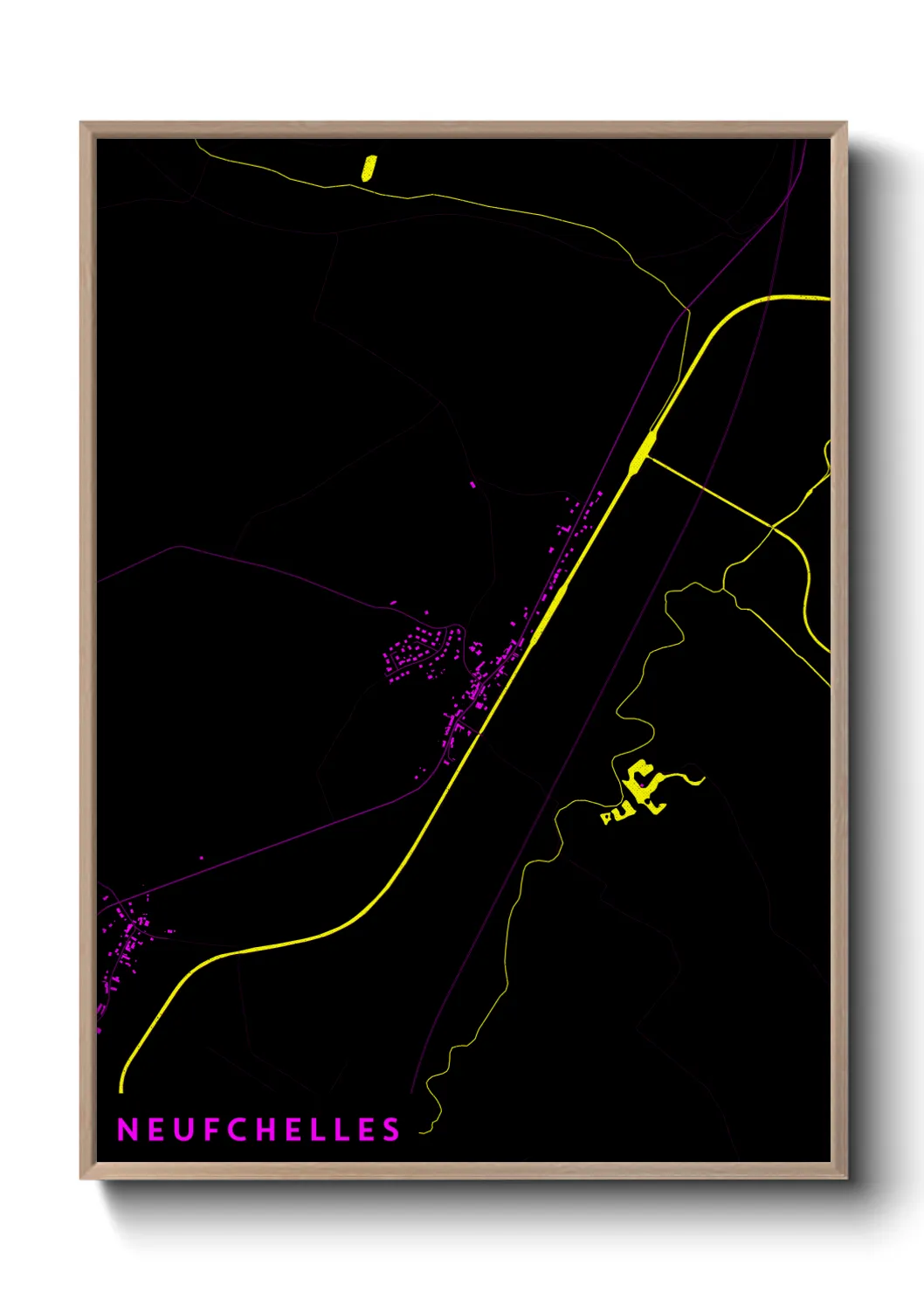 Une affiche de carte sur Neufchelles