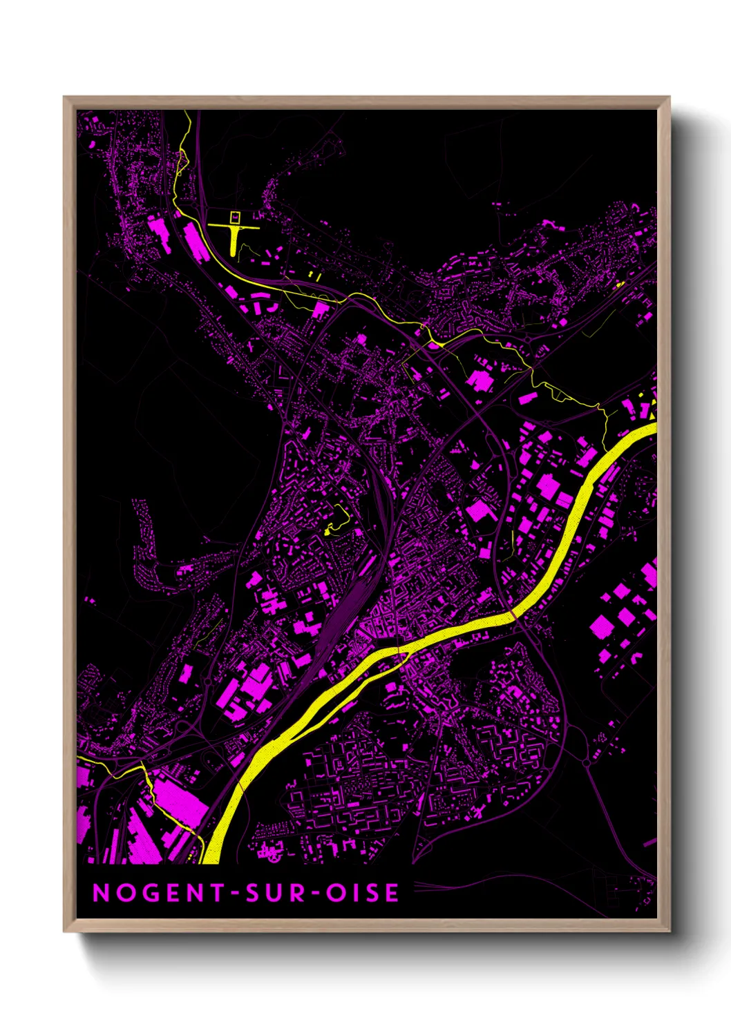 Une affiche de carte sur Nogent-sur-Oise