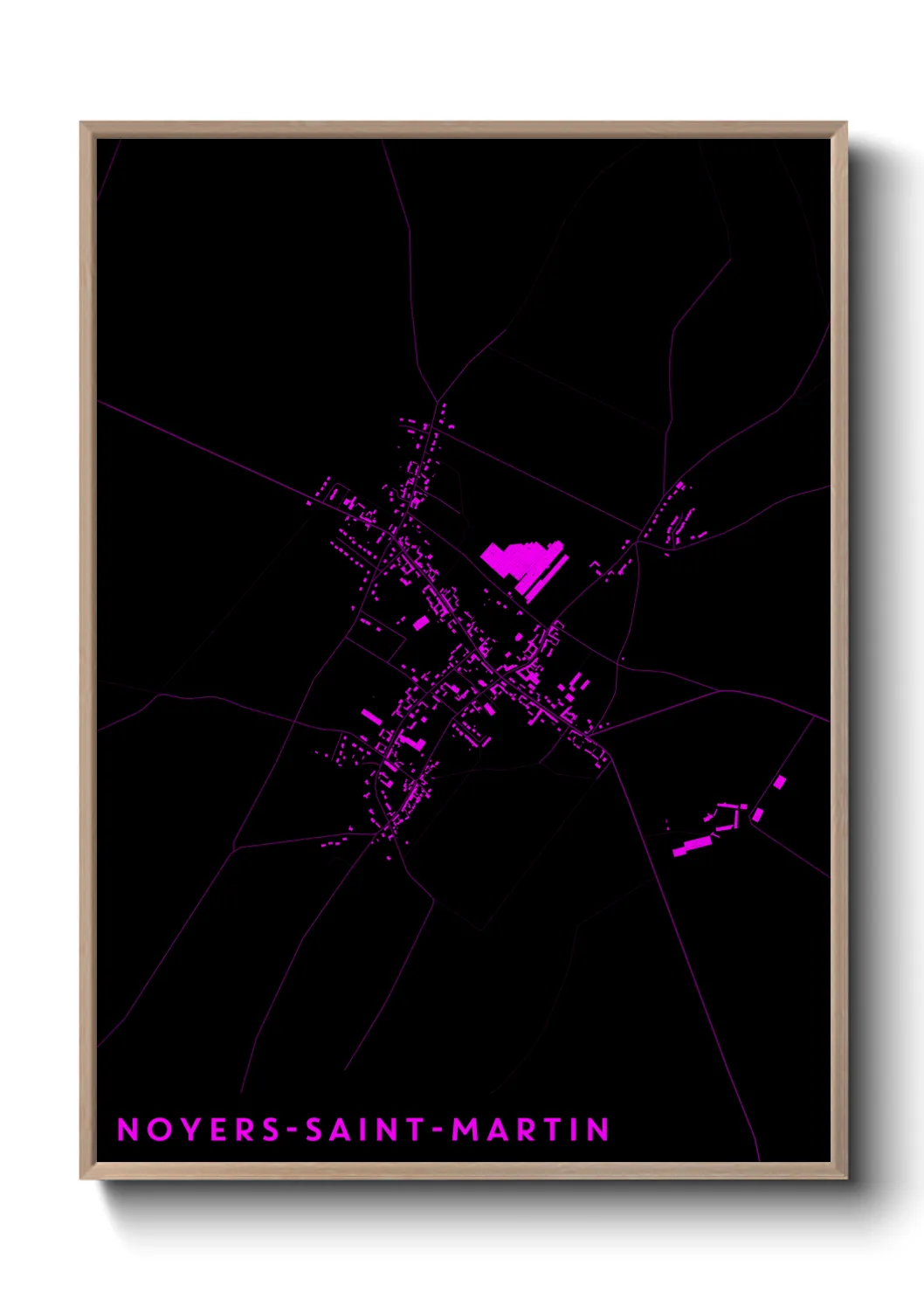 Une affiche de carte sur Noyers-Saint-Martin